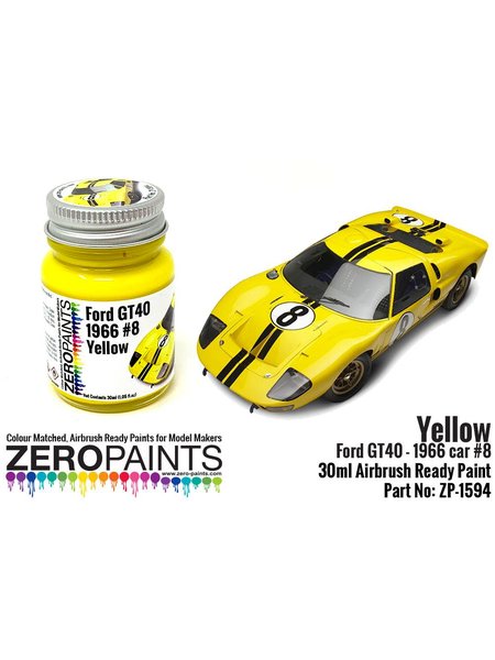 Zero Paints ZP-1594: Paint for airbrush Ford GT40 Yellow #8 24